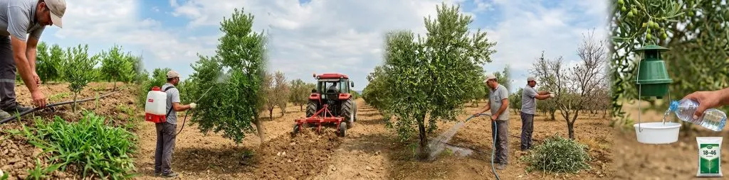 Temmuz ayında zeytin bakımı