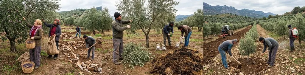 Kasım ayında zeytin bakımı