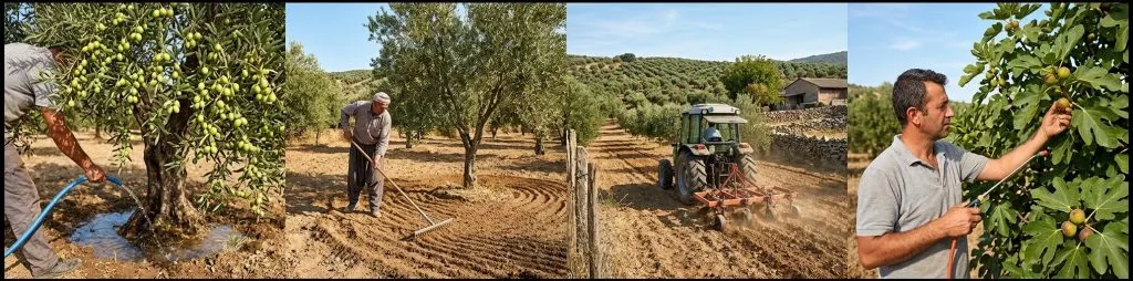 Ağustos ayında zeytin bakımı