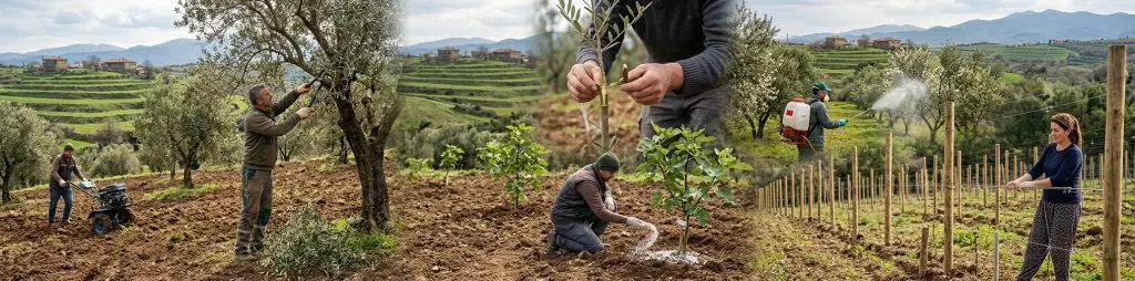 Mart ayında zeytin bakımı
